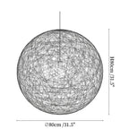 Spherical Woven Pendant Light