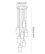 Spindle Alabaster Cluster Chandelier
