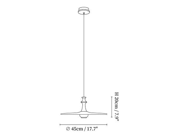 Spindle Disc Pendant Lamp