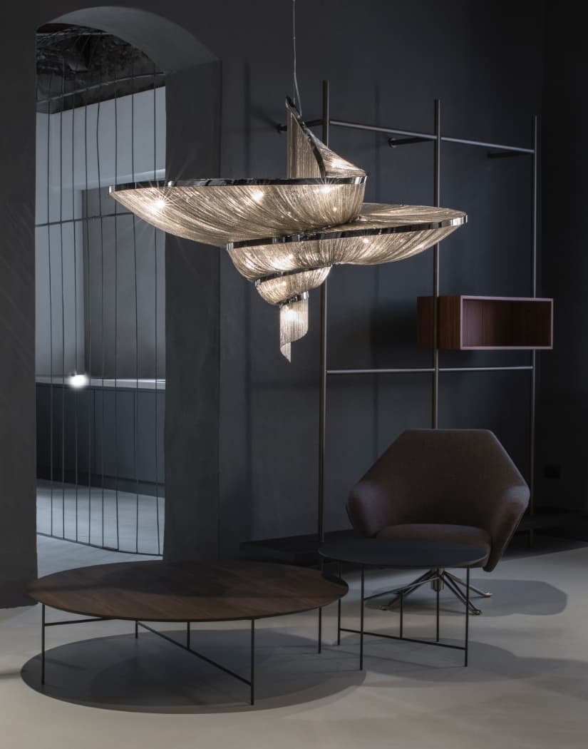 Spiral Elegance Chain Chandelier