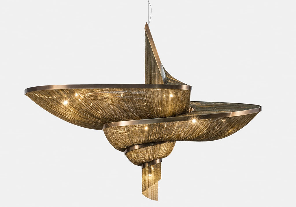 Spiral Elegance Chain Chandelier