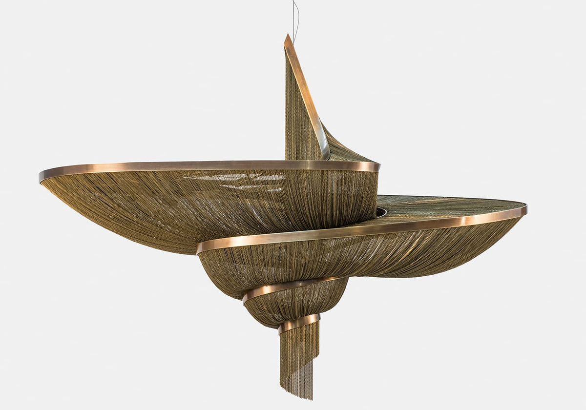 Spiral Elegance Chain Chandelier