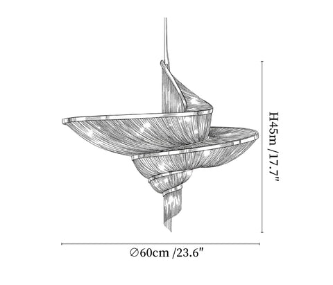 Spiral Elegance Chain Chandelier
