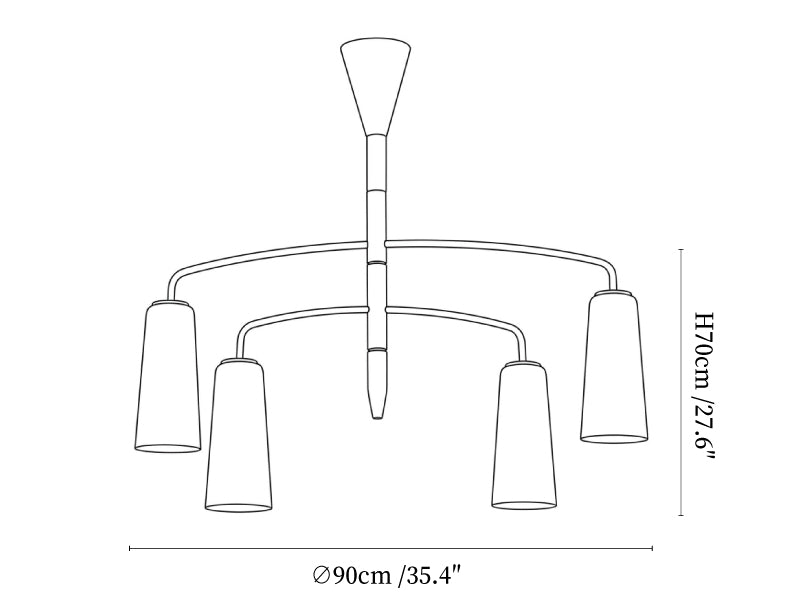 Spiral Tiered Chandelier