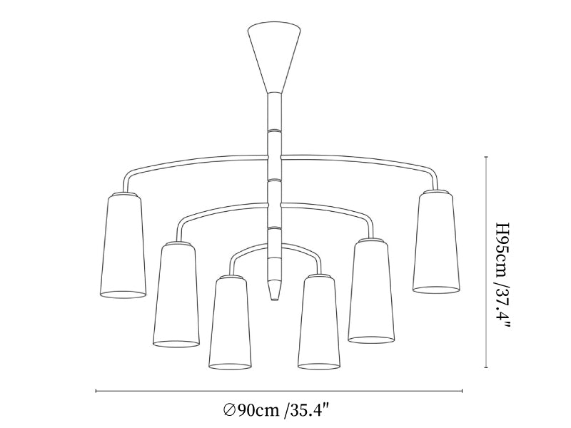 Spiral Tiered Chandelier