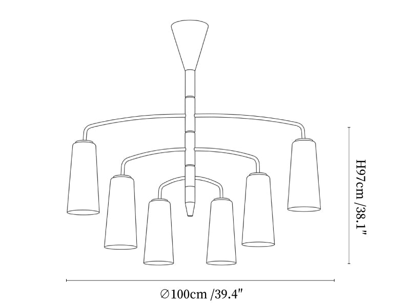 Spiral Tiered Chandelier