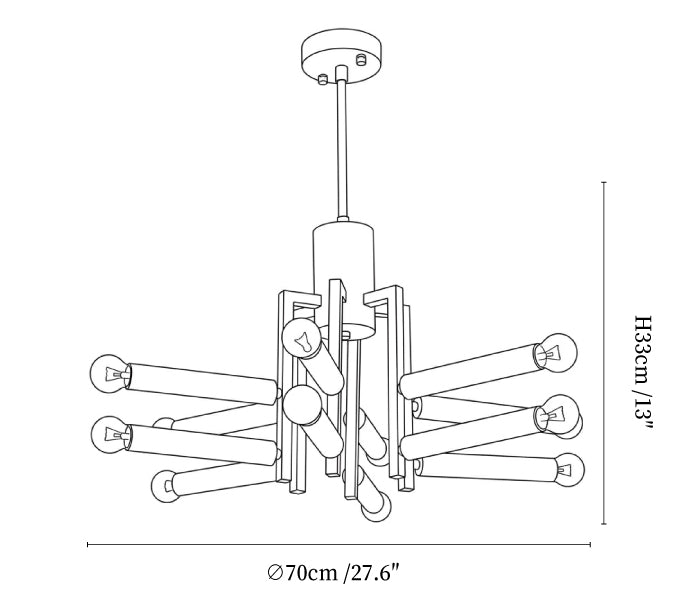 Sputnik Chrome Chandelier