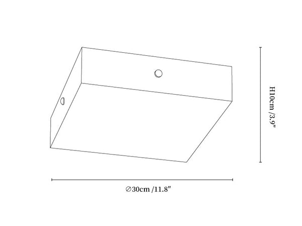 Square Alabaster Ceiling Light