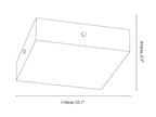 Square Alabaster Ceiling Light