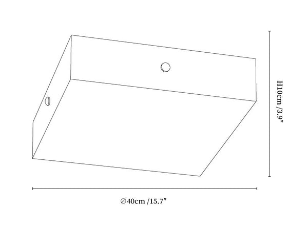 Square Alabaster Ceiling Light