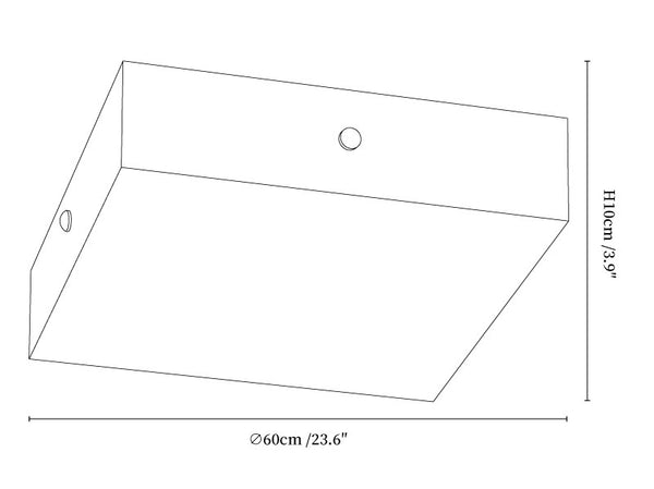 Square Alabaster Ceiling Light