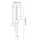 Square Alabaster Staircase Chandelier