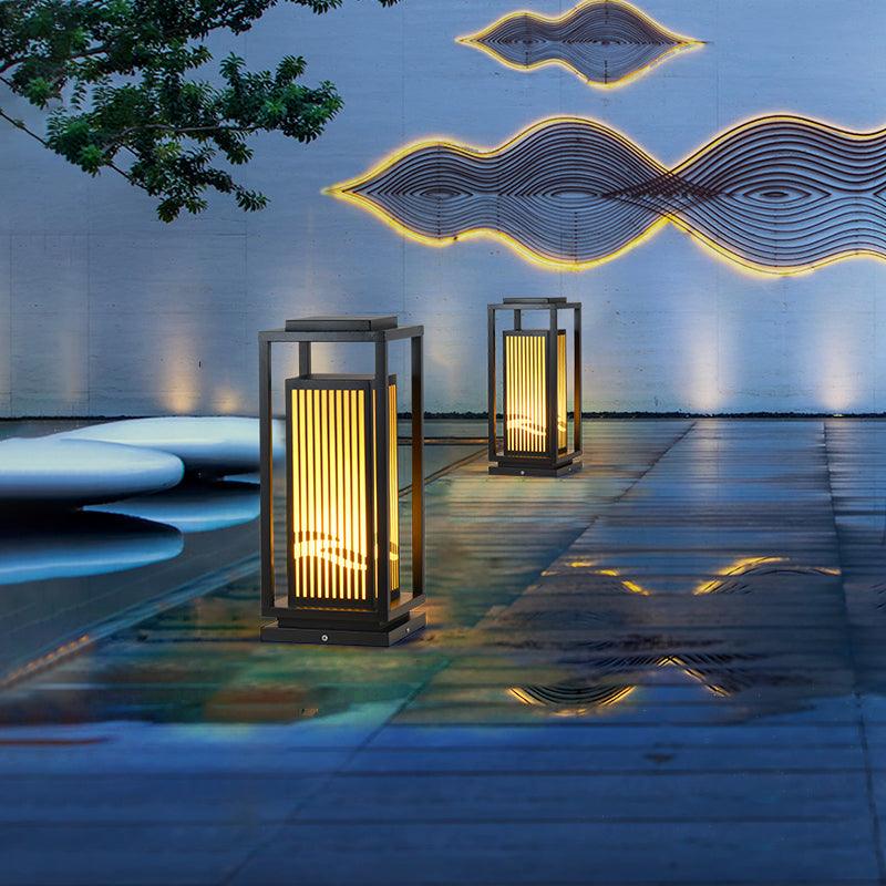 Modern Square Cage Garden Light