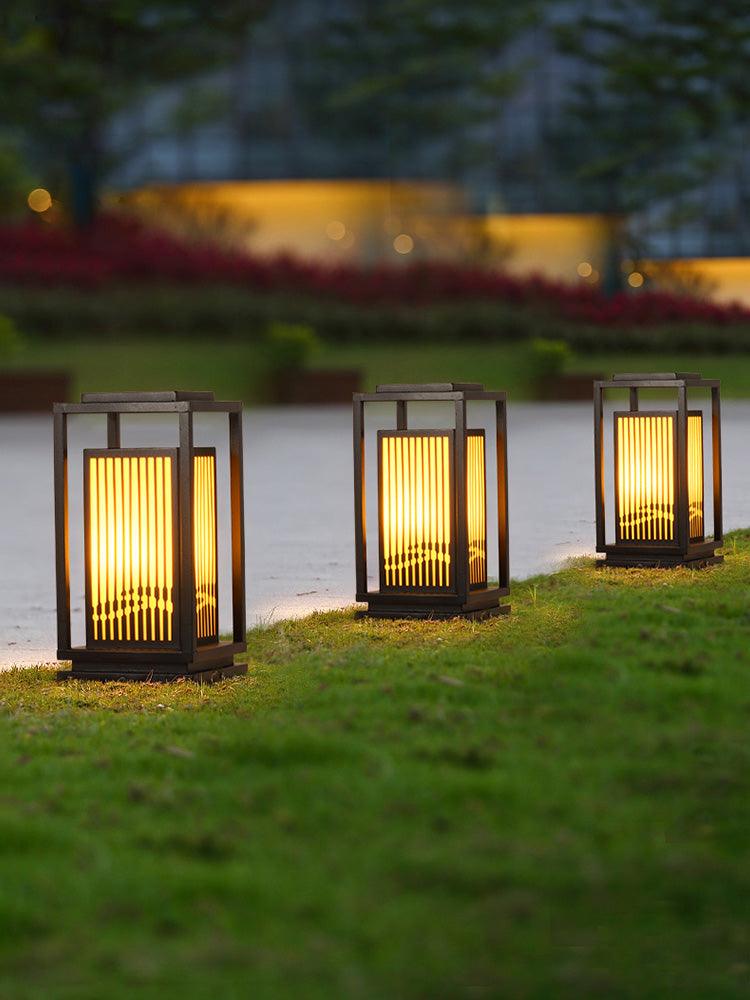 Modern Square Cage Garden Light