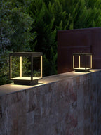 Square Frame Fence Post Garden Light