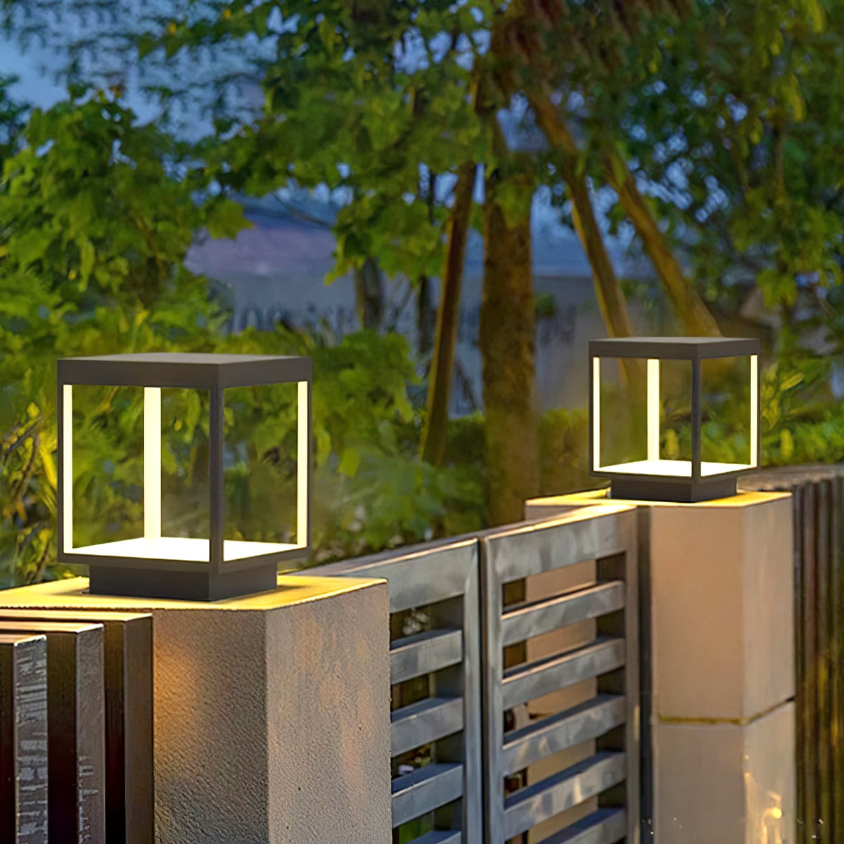 Square Frame Solar Outdoor Light