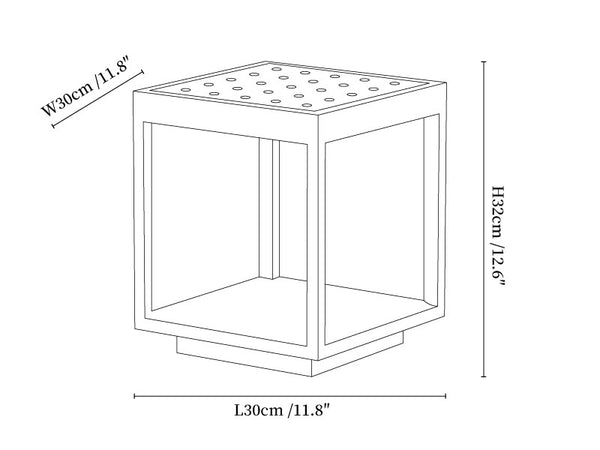 Square Frame Solar Outdoor Light