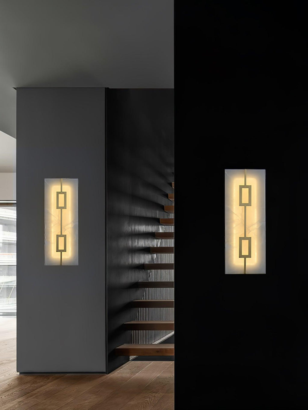 Square Alabaster Wall Lamp