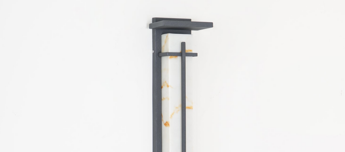 Square Outdoor Alabaster Wall Light