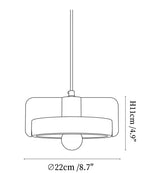 Squircle Travertine Pendant Lamp