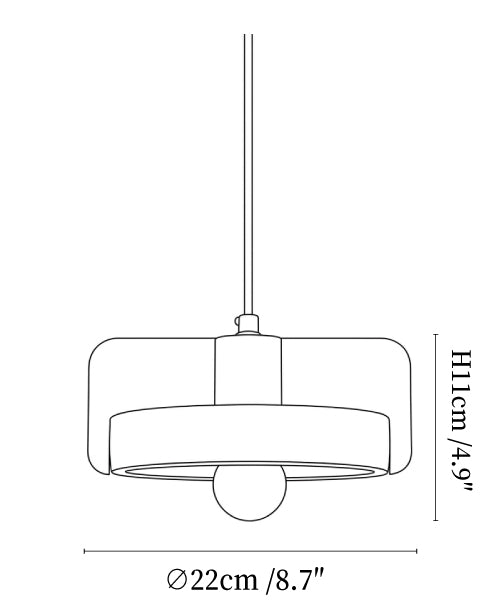 Squircle Travertine Pendant Lamp