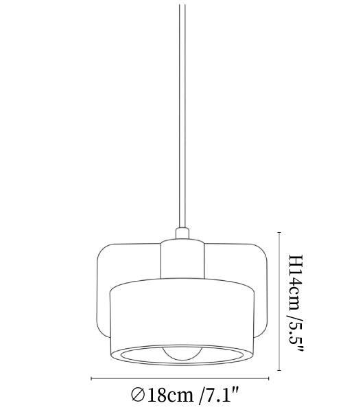 Squircle Travertine Pendant Lamp