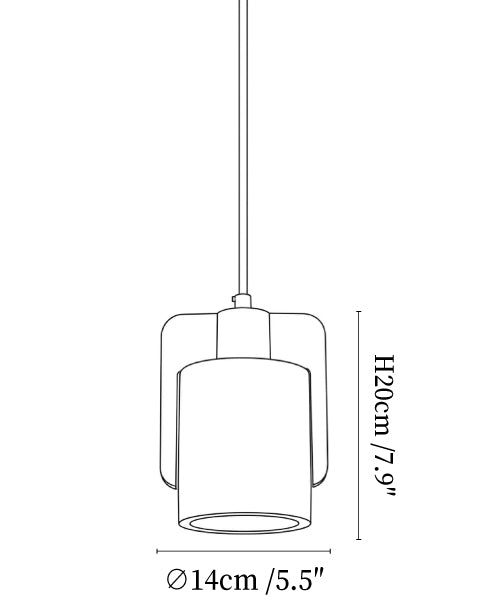 Squircle Travertine Pendant Lamp