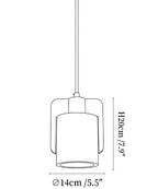 Squircle Travertine Pendant Lamp