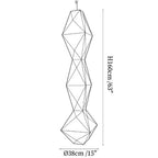 Stacked Geometric Rice Paper Pendant Lamp