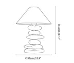Stacked Pebble Wood Table Lamp
