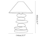 Stacked Pebble Wood Table Lamp