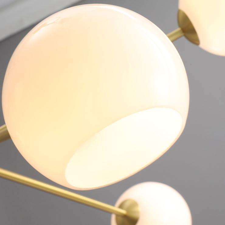 Staggered Glass 6 Light Chandelier
