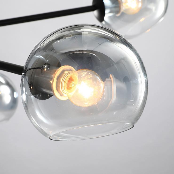 Staggered Glass 6 Light Chandelier