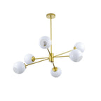 Staggered Glass 6 Light Chandelier