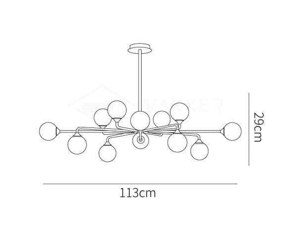 Staggered Glass Globes Chandelier
