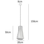 Stainless Steel Pleated Pendant Lamp