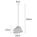 Stainless Steel Pleated Pendant Lamp