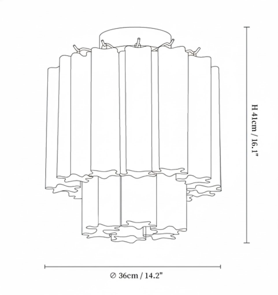 Murano Tubes Ceiling Lamp