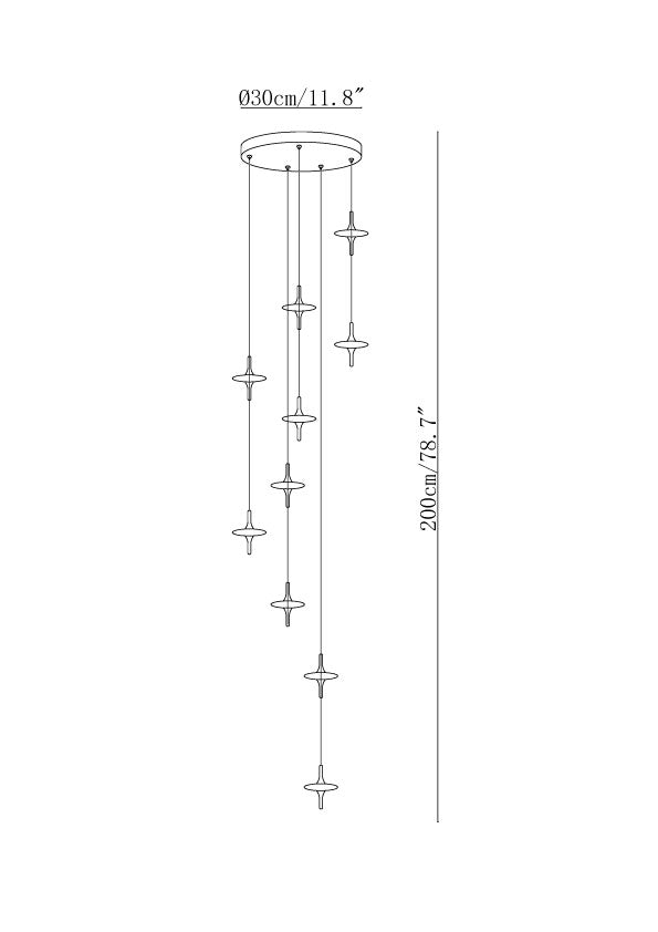 Starfall Staircase Chandelier