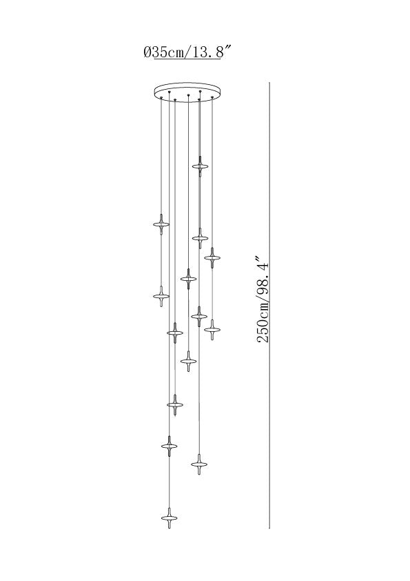 Starfall Staircase Chandelier