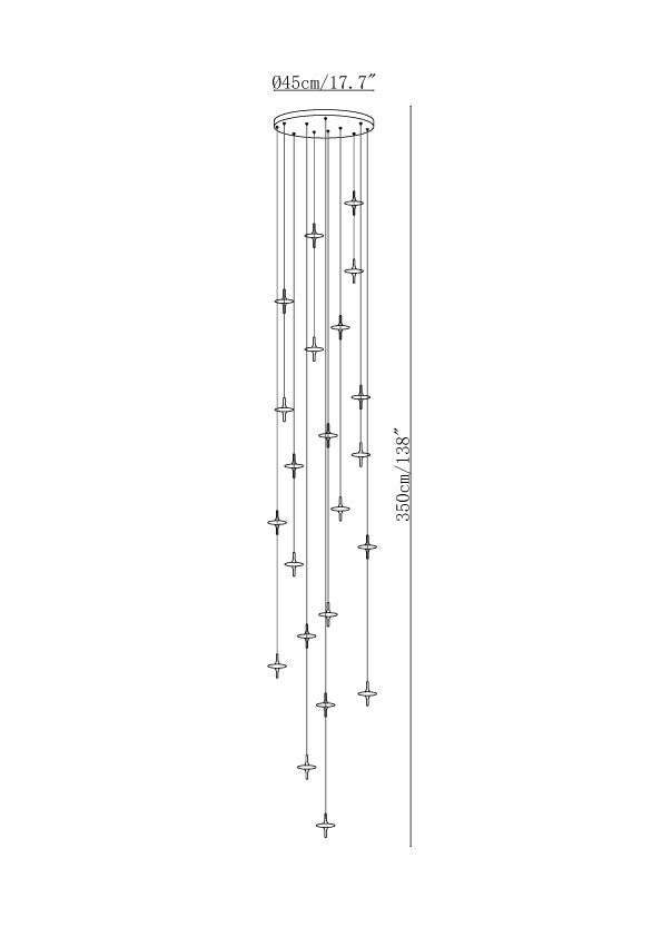 Starfall Staircase Chandelier