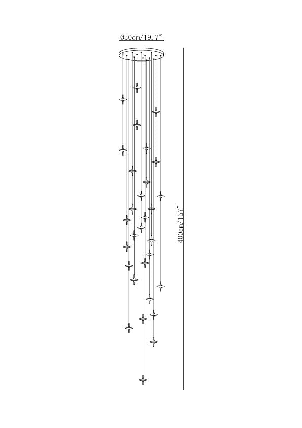 Starfall Staircase Chandelier