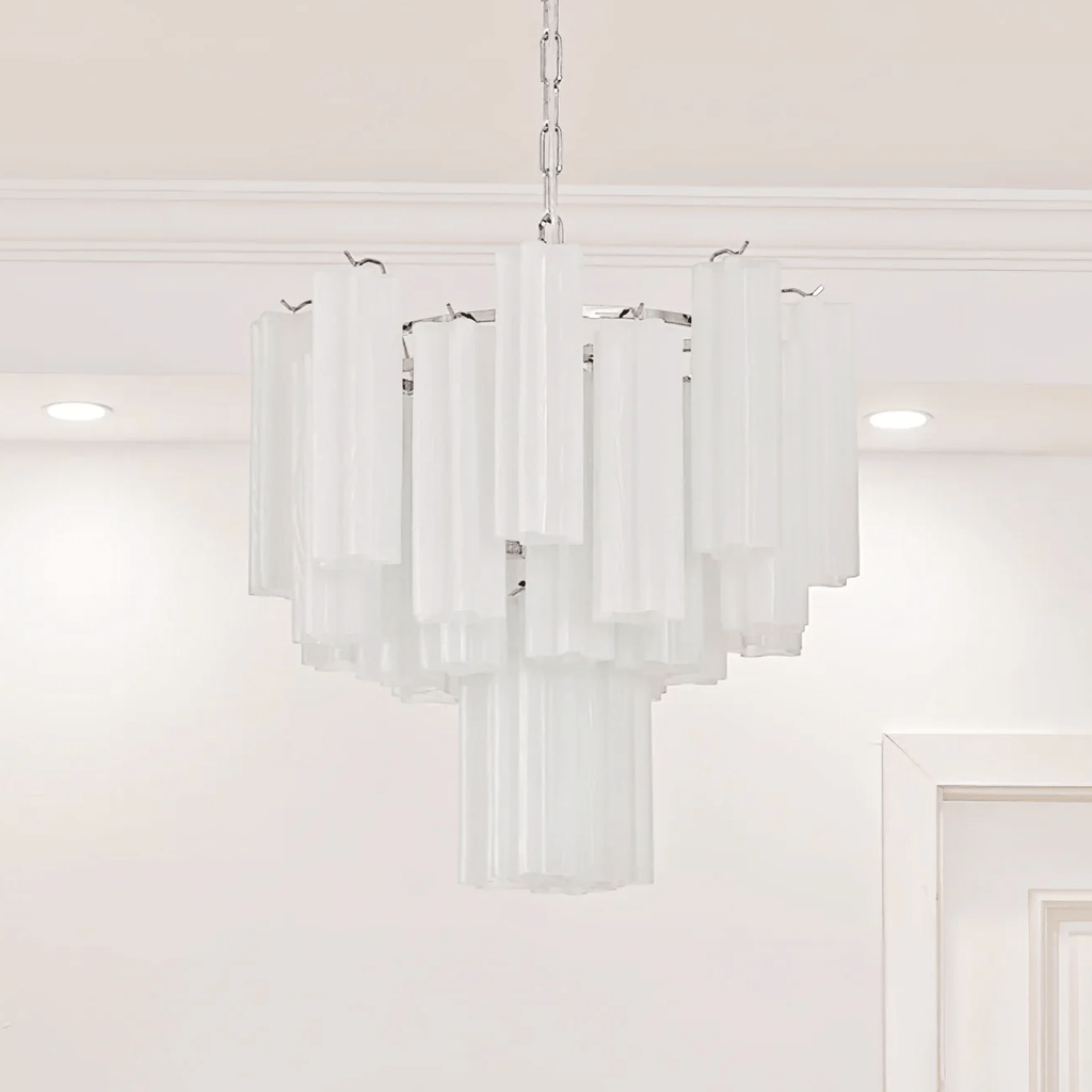 Frosted Glass Tubes Chandelier