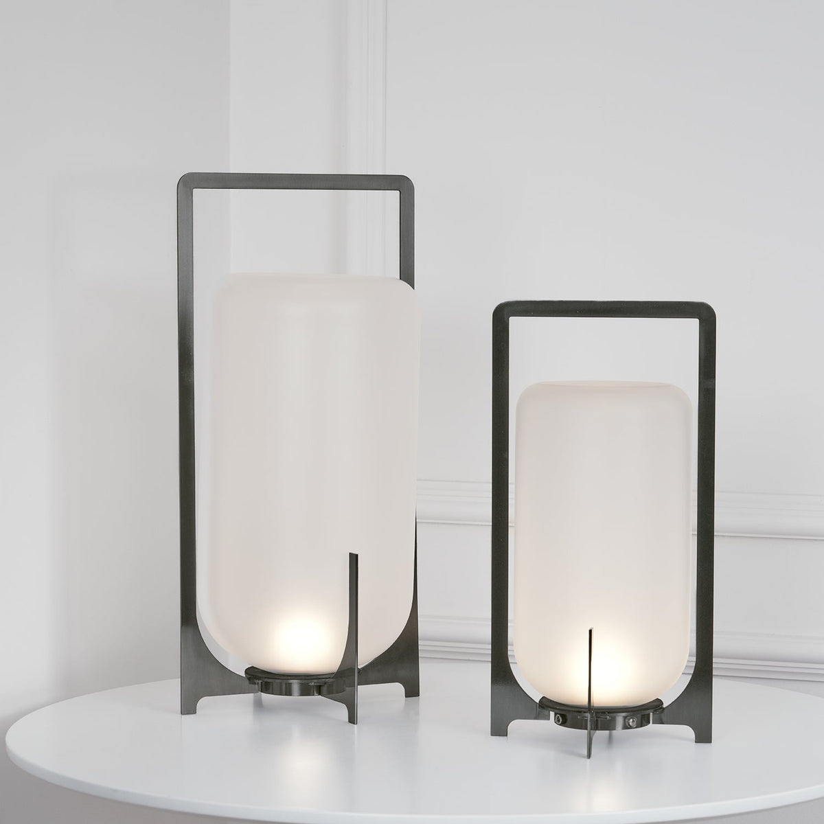 Steel Twilight Lantern Table Light