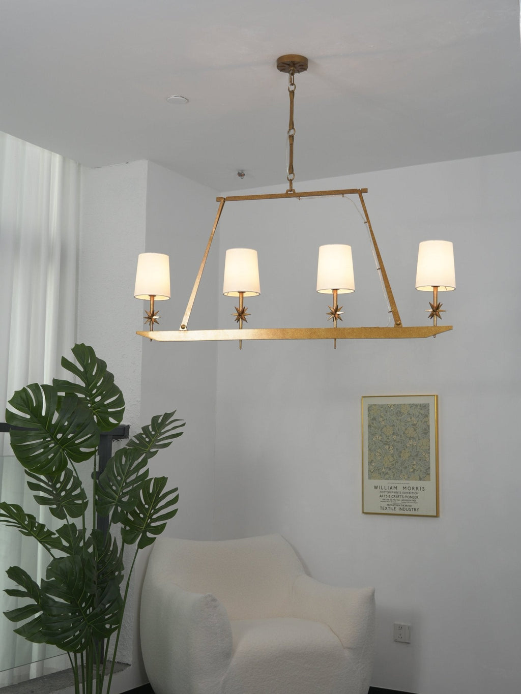 Stellar Frame Linear Chandelier