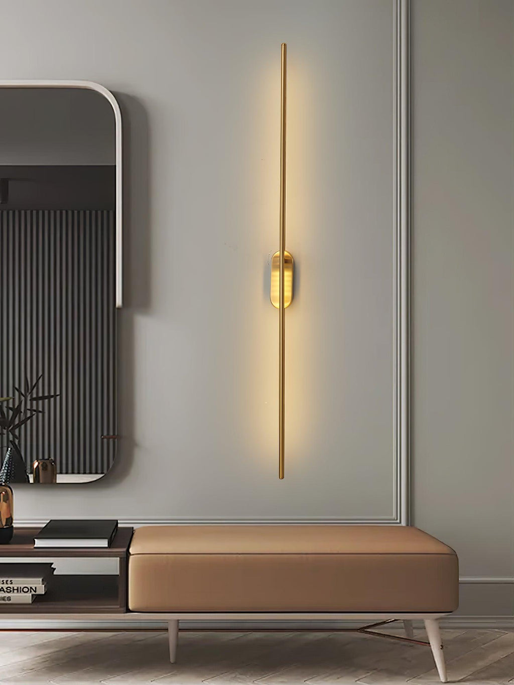 Stick Shaped Metal Sconce