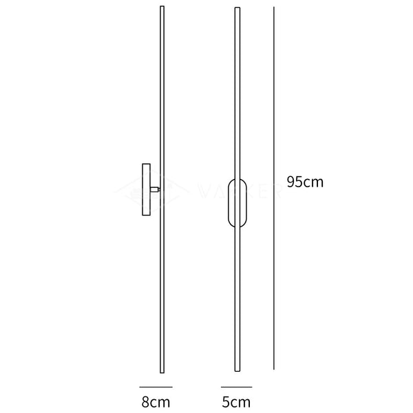 Stick Shaped Metal Sconce
