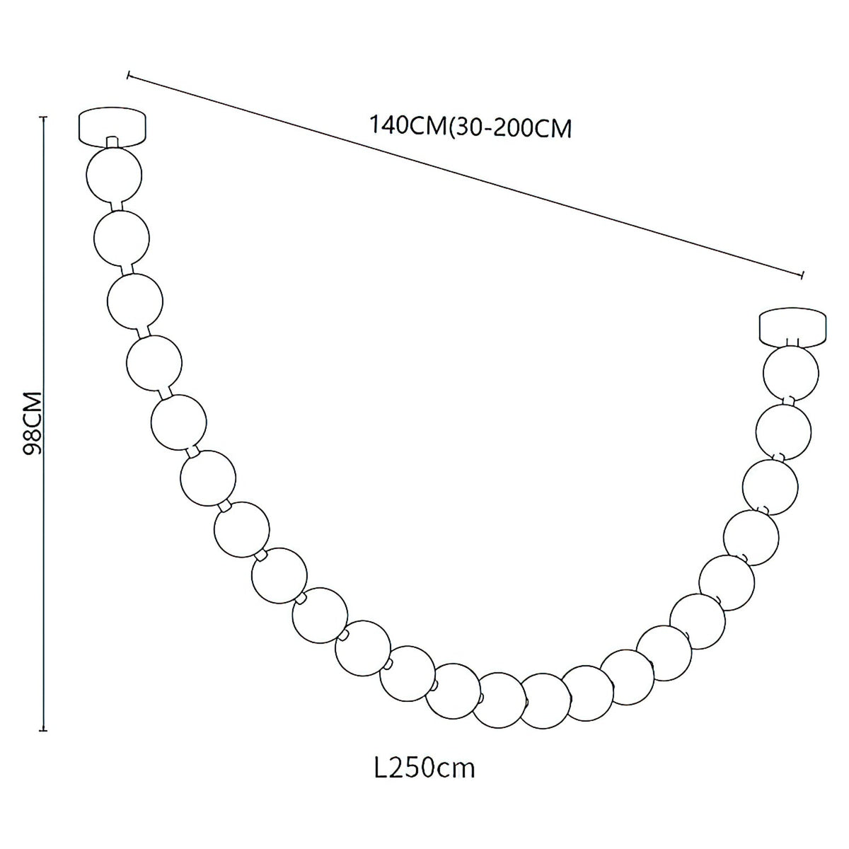 Strand Necklace Chandelier