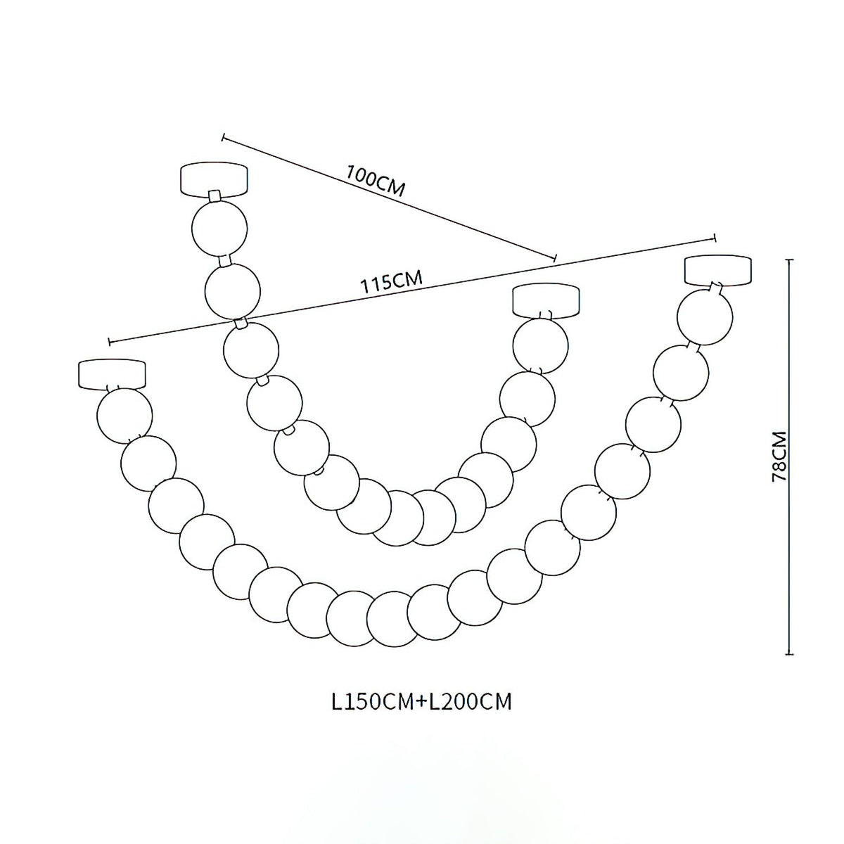 Strand Necklace Chandelier