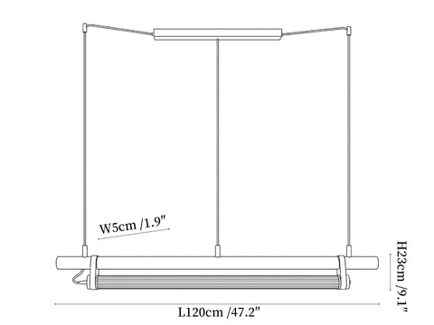 Strata Beam Linear Pendant Lamp